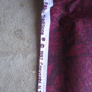 Vintage Fabric Traditions 1997 Holiday Glitter Fabric